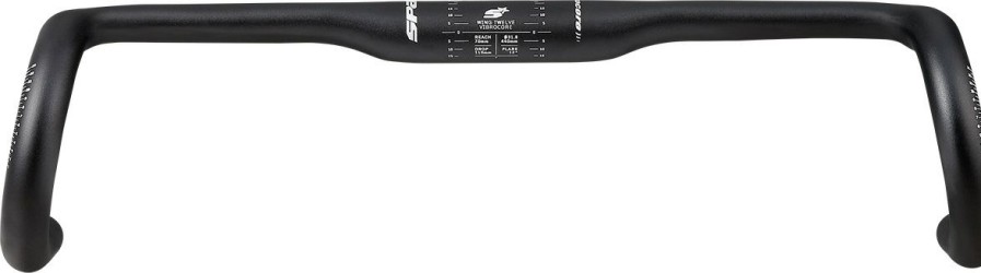 Handlebars * | Lower Price Spank Wing 12 Vibrocore Drop Bar:Black/Black:44Cm