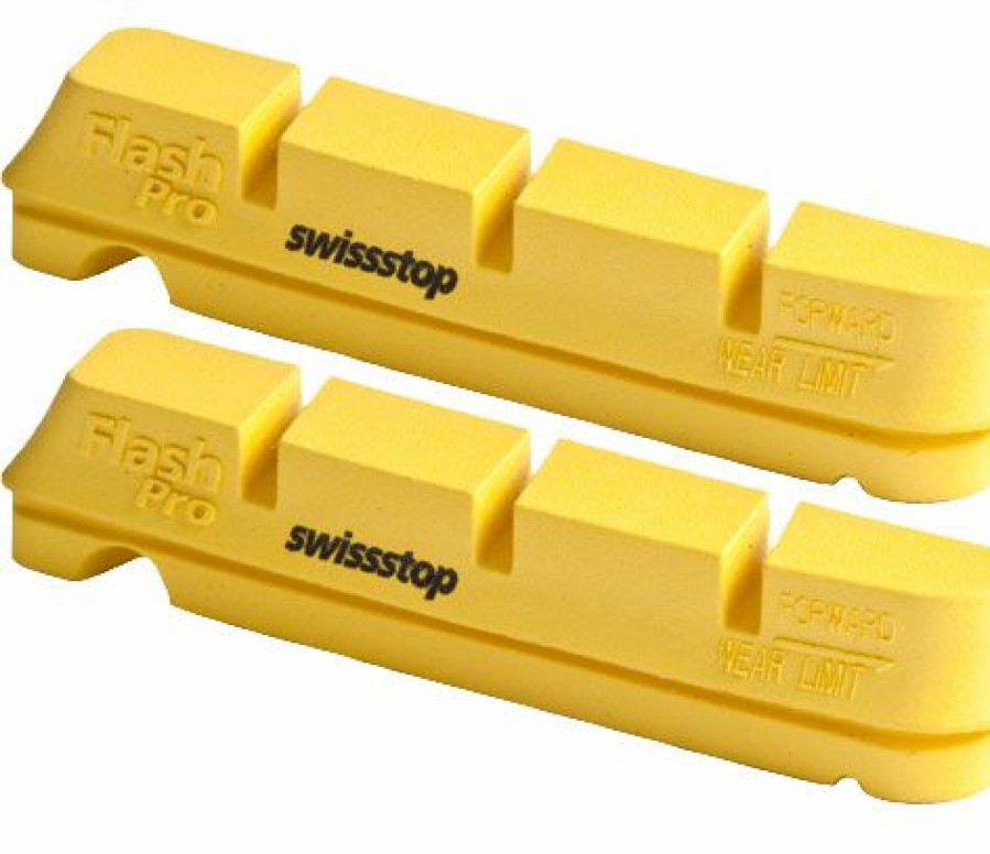 Brakes * | Swissstop Flash Pro Yellow Carbon Rim Brake Pads Top Sellers