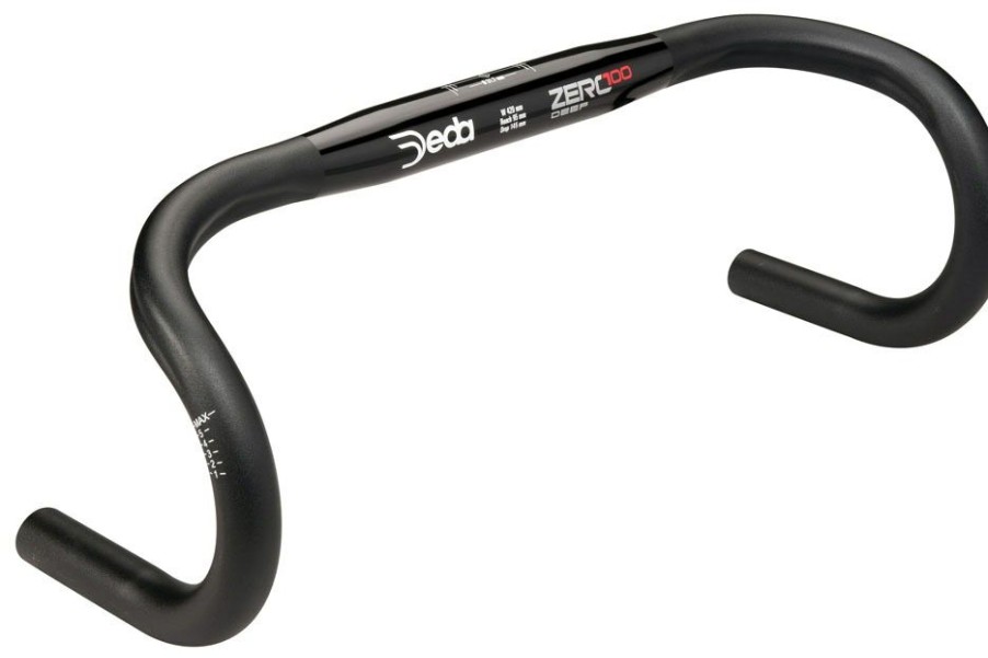 Handlebars * | With Discount Deda Zero100 Alloy Black Handlebar